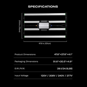 ไฟ LED ปลูกต้นไม้ในร่มแบบ LED หรี่แสงได้430W 301B ภาษีฟรีบริการหลังการขายในท้องถิ่นของสหรัฐอเมริกา - Product Image 6