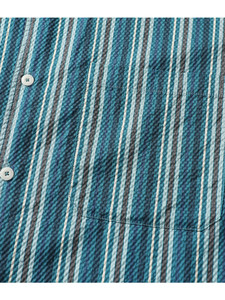 Mùa hè của nam giới nút lên Ngắn Tay Áo sơ mi sọc mô hình bông Hawaii Áo sơ mi - Product Image 6