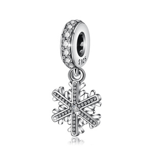 Bracelet en argent sterling 925 pour femme, pendentif style flocons de neige, mignon - Product Image 1