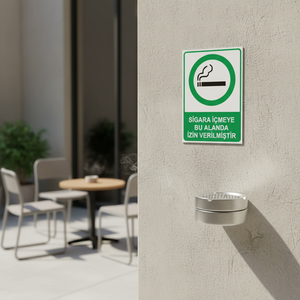 Minimalist Style Vinyl <b>Sticker</b> Smoking Permitted Area Design - Product Image 3
