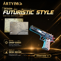 Pistolet jouet en caoutchouc 3D en bois, modèle Desert Eagle, avec élastiques, kit de bricolage éducatif pour enfants, casse-tête, cadeau