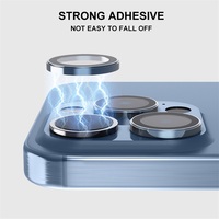 Vente en gros d'anneau métallique de couleur originale Film de protection d'écran d'objectif d'appareil photo en verre trempé pour les modèles iPhone 13 Pro 14 Pro 15 Pro Max