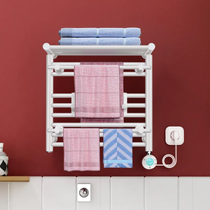 DOZ <span class=keywords><strong>Radiateur</strong></span> <span class=keywords><strong>de</strong></span> <span class=keywords><strong>salle</strong></span> <span class=keywords><strong>de</strong></span> <span class=keywords><strong>bain</strong></span> électrique chauffant Chauffe-serviettes <span class=keywords><strong>de</strong></span> petite taille avec porte-serviettes flexible au design carré - Product Image 6