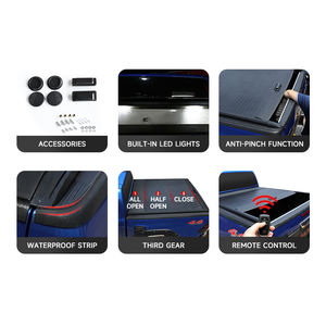 Accesorios para automóviles Calidad Aleación de aluminio Tapa de rodillo negro TXR Factory Pickup Cubierta <span class=keywords><strong>trasera</strong></span> tonneau cubierta para <span class=keywords><strong>Toyota</strong></span> <span class=keywords><strong>Hilux</strong></span> 2015- - Product Image 4