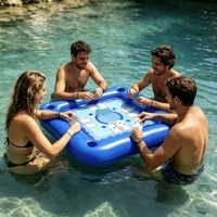 Table de poker gonflable en PVC 70x70cm pour piscine, plateau de jeu flottant pour l'été, idéal pour les réunions de famille et entre amis