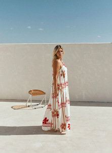 Luxury Fashion Beach Printed <b>Loose</b> Casual Off-shoulder Comfortable Long <b>Dress</b> - Product Image 4