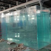 Aquarium rectangulaire Jinjing en acrylique ultra-transparent à cinq lignes, design moderne sans joint, 500L, pour intérieur, de luxe