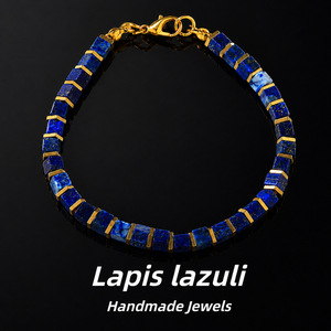 Pulsera de Cuentas de Lapislázuli y Turquesa Natural, Unisex, Moderna, Geométrica, Regalo, Joyería de Cristal Curativa, Venta al Por Mayor OEM - Product Image 3