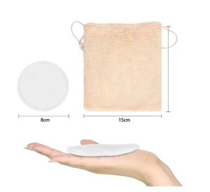 Coussinets de maquillage ronds réutilisables et lavables, nouveau, zéro déchet, tampons en coton de bambou, soins pour la <span class=keywords><strong>peau</strong></span> du visage - Product Image 3