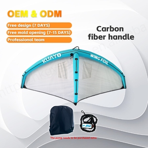 Tốt nhất bán kuayo vui vẻ kw04 sợi carbon Inflatable cứng xử lý cánh lá màu xanh trắng buồm bay cầm tay kitesurfing lướt sóng - Product Image 2