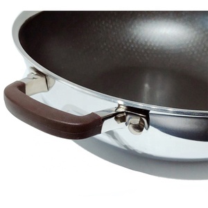 Sartén Antiadherente de Acero Inoxidable de 3 Capas, Utensilios de Cocina sin Humo ni Aceite, <span class=keywords><strong>Wok</strong></span> para <span class=keywords><strong>Restaurante</strong></span> - Product Image 2