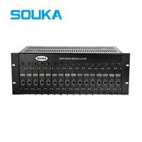 SKD27 Modular HD/SD 16 in 1 Encoder Modulator Chassis 4RU 16ch RF DVB-T DVB-C ATSC ISDB-T DTMB Headend untuk Jaringan Serat Optik