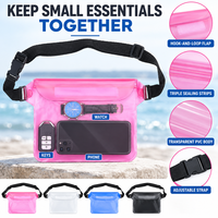 Pochette de taille pour téléphone en PVC transparent OEM personnalisée avec triple étanchéité, sangle réglable et quatre couleurs pour la natation, la pêche et les voyages