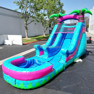 Toboggan gonflable bleu et violet GMY Inflatables, nouvelle tendance <span class=keywords><strong>pour</strong></span> la <span class=keywords><strong>location</strong></span> de fêtes, toboggan aquatique gonflable <span class=keywords><strong>avec</strong></span> <span class=keywords><strong>piscine</strong></span> - Product Image 1