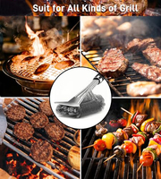 Brosse de nettoyage pour barbecue en acier inoxydable avec grattoir - Résistante à la chaleur et à la corrosion, argent pur, pour charbon de bois extérieur
