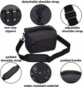 Sac à bandoulière rembourré pour appareil photo, étui étanche pour appareil photo reflex numérique, sac souple pour appareil photo, vente en gros d'usine BSCI - Product Image 3