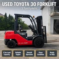 Chariot élévateur diesel Toyota 30 de 3 tonnes d'occasion en promotion avec moteur d'origine, pour entrepôt et levage de conteneurs, livraison rapide, expédition mondiale