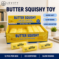Balle anti-stress souple en forme de beurre, jouet fantaisie à pression lente, slime pour enfants, jouet sensoriel à presser doucement pour apaiser les mains, fromage souple