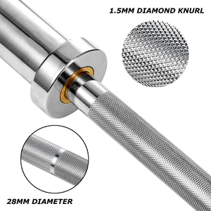 KWO Iwf Equipment Super Cross Long Straight Powerlifting Safety 20Kg 28Mm Curved <b>Weight</b> Lifting 7Ft Chrome Gym Barbell <b>Bar</b> - Product Image 2