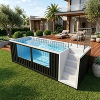Piscine de jardin de luxe en acier avec finition intérieure antidérapante pour tous