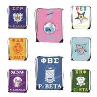 Nouveau sac à dos à cordon personnalisé pour sororité, sac à cordon pour sororité, sac à dos de sport et de voyage pour activités de plein air, vente en gros