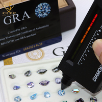 Saphir Bleu VVS Moissanite Pierres Asscher/Ovale/Poire/Forme Ronde Diamant Mossanite Coloré Brillant avec Certificat GRA