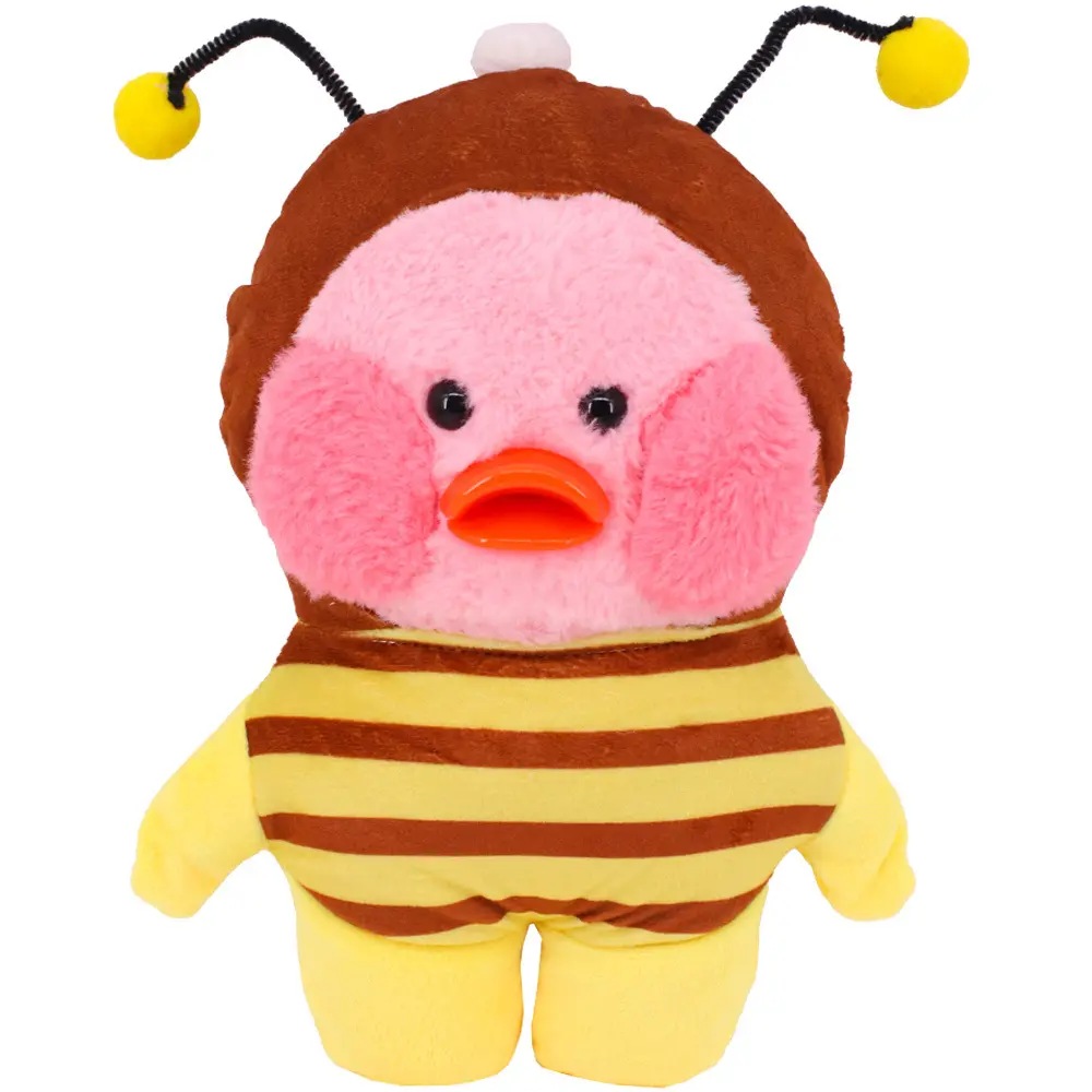 New Hyaluronic Acid Duck Doll Accessories Cute Animal One-Piece Clothes Little Yellow Duck Plush Toy Birthday Gift