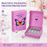Emballage de flacons pharmaceutiques biodégradables en matériaux recyclés écologiques personnalisés, plateau en PET transparent pour 4 flacons en verre