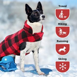 Personalizar acogedor a prueba de viento estilo británico a cuadros clima frío Reversible cálido perro chaleco chaqueta de lana para perros pequeños medianos grandes - Product Image 3
