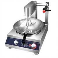 Cuisinière Wok Automatique en Acier Inoxydable, Machine à Frire Électrique 5000W, Appareil de Cuisson de Comptoir SMK-TSJB-OA5