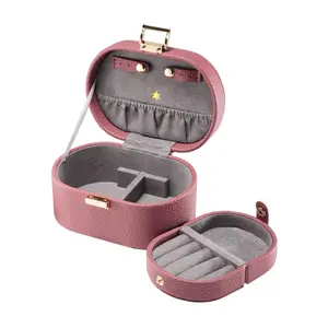 Petite boîte de rangement écologique en cuir et velours portable Boîtes à bijoux de luxe avec logo personnalisé pour voyage Boîtes personnalisables OEM