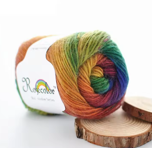 Filato 2026ZP Easy Spin in pura <span class=keywords><strong>lana</strong></span> anti-pilling, tinto sfumato arcobaleno per sciarpe lavorate a mano - Product Image 2