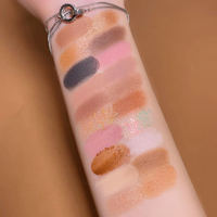 Palette de Fards à Paupières Végans Personnalisée en Gros, Hautement Pigmentée, Nude Pailletée, en Poudre Sèche pour Maquillage Professionnel