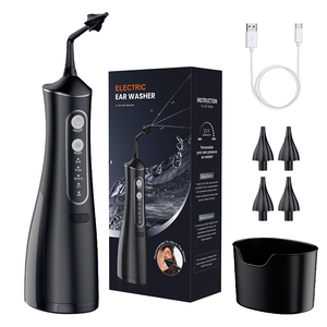 Kit d'élimination du cérumen sans fil pour enfants Système de rinçage par irrigation 4 embouts réutilisables en plastique pour le nettoyage <span class=keywords><strong>des</strong></span> <span class=keywords><strong>oreilles</strong></span> US - Product Image 1