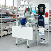 Machine à broder informatisée DISEN à tête unique, multi-aiguilles (12 ou 15 aiguilles), pour casquettes, vêtements, oreillers, serviettes, sacs et t-shirts