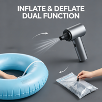 Souffleur d'air portatif 60000 tr/min, rechargeable, mini, haute vitesse, faible bruit, pour l'intérieur de la voiture, le canapé, l'élimination des poils d'animaux