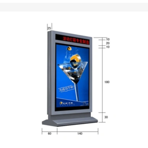 Caja de luz LED para exteriores duradera de 180x120cm, independiente, impermeable, señales de doble cara, sistema estático, acero de vidrio templado de baja fabricación - Product Image 6