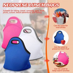 Portable <b>Mini</b> Thermal Cooling Neoprene Lunch Tote Insulated <b>Cooler</b> Bag Kids Adults for School Work Office Novelty Gift Idea - Product Image 2