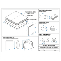Juego de Mesa Matemático Ecológico Personalizado para Mascotas, Tabla de Multiplicación y División, Plegable, 1200g, Fichas, Cartas de Hueso para Niños