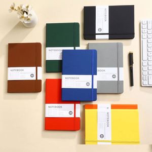 Ensemble de carnet en cuir PU relié rigide format A5 avec logo imprimé personnalisé, 100 feuilles, style professionnel, cadeau pour le bureau, l'école - Product Image 4