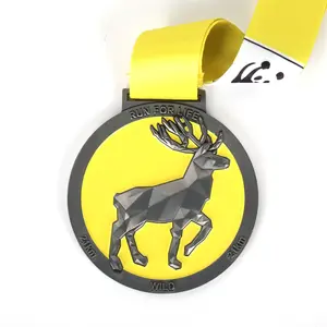 Custom 3D Blank Gymnastics Football Award Medal Gold Color Round Sports Soccer Medals And Trophies