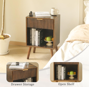 Comodino Moderno Minimalista per Camera da Letto, Mobile Multifunzionale con Vano Portaoggetti - Product Image 3