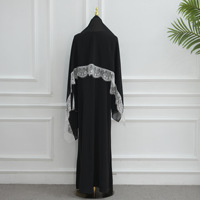 Nouvelle robe ample à manches longues avec empiècements en dentelle et foulard, ensemble deux pièces, abaya Nida, hijabs, pour femmes musulmanes, nouvelle tendance 2026