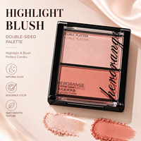 Palette de surligneur double teinte pressée, double couleur pour le visage, pour les professionnels de la beauté et l'approvisionnement en gros