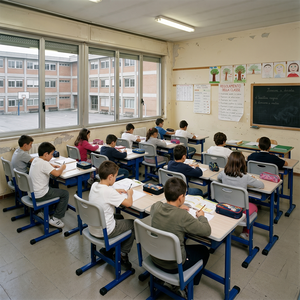 Conjunto de Silla y Escritorio Individual Moderno para Estudiantes, Altura Ajustable, MDF, Metal, Plástico, Muebles Escolares, Marca SONGYE, 1 Año de Garantía, Aula - Product Image 3