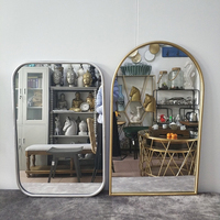 Decorative Window Pane Mirror With Gold Iron Frame for Home Living Furniture Espejos Decorativos