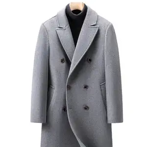 Outdoor Double Breasted Blazer Overjas Trench Overjas Heren Kasjmier Jas Winter Heren Dubbelzijdig Wollen Heren Lange Wollen