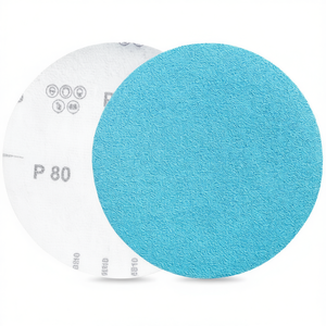 Discos de Lijado Resistentes con Velcro P80 Azules de 150 mm para Acabado de Madera y Metal - Product Image 2
