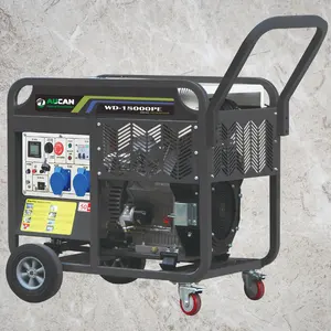 Desain Baru 18 Kva! Generator Diesel Portabel Semua Rumah Tipe Roda Terbuka Konsumsi Bahan Bakar Rendah untuk Penggunaan Di Rumah