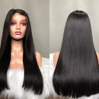 Perruque brésilienne 13x4 HD Full Lace sans colle, densité 180%, coupe droite, cuticules alignées, en cheveux humains naturels, vente en gros